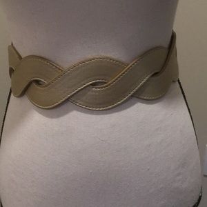 Gold metallic swirl cinch belt
